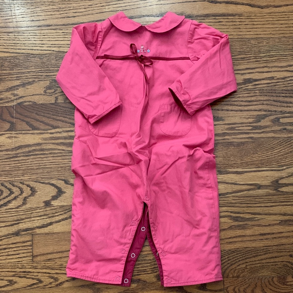 Jacadi Pink Baby Romper with Collar 12M